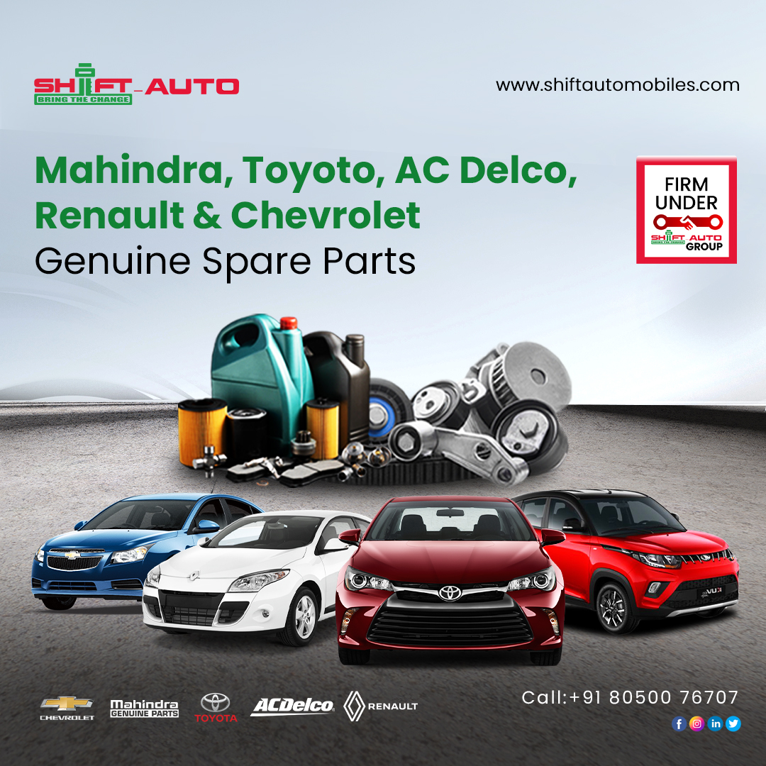 Buy Mahindra, Toyota, Renault, AC Delco, and Chevrolet Car Parts Online at Shiftautomobiles.com