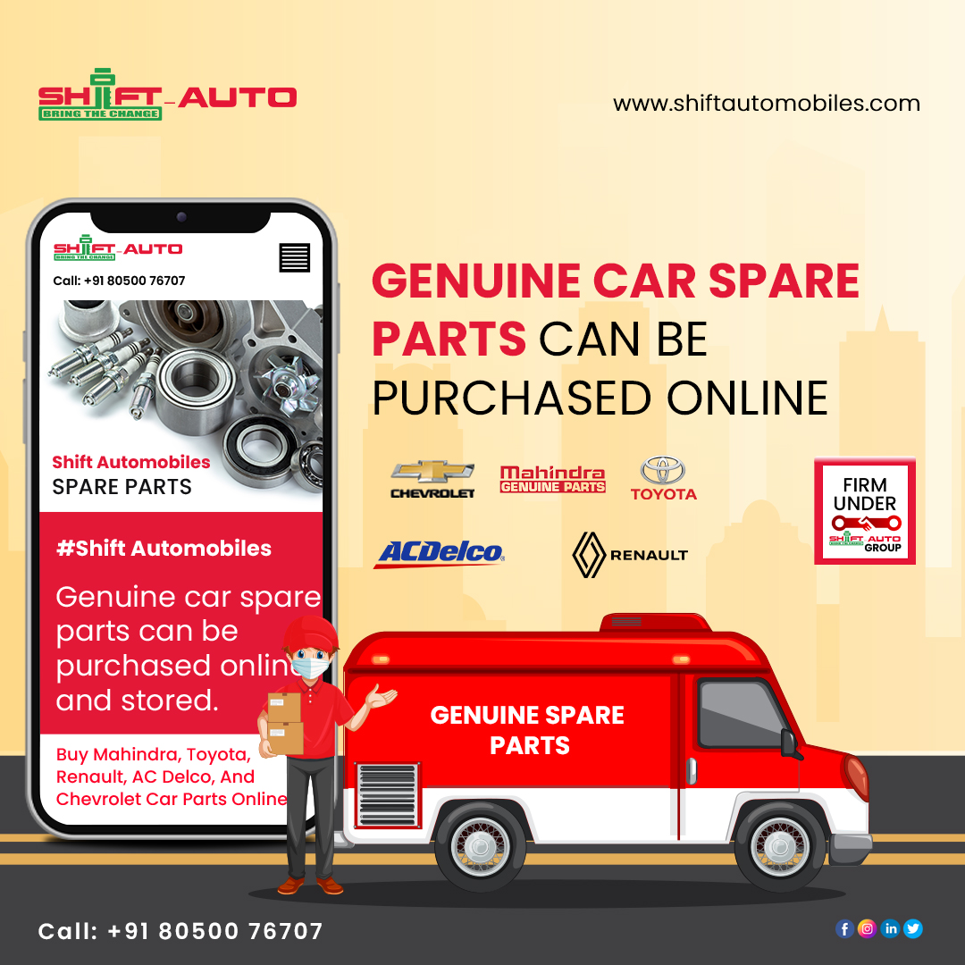 Buy Genuine Car Spare Parts Online | Mahindra, Toyota, Renault, AC Delco, and Chevrolet | Shiftautomobiles.com